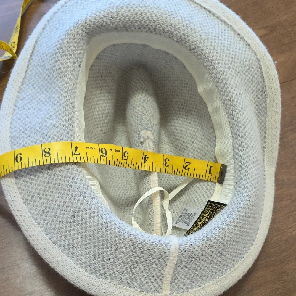 Callanan‎ Hat Wool Blend Knit Safari Hat With Chevron Band One Size - Picture 8 of 9